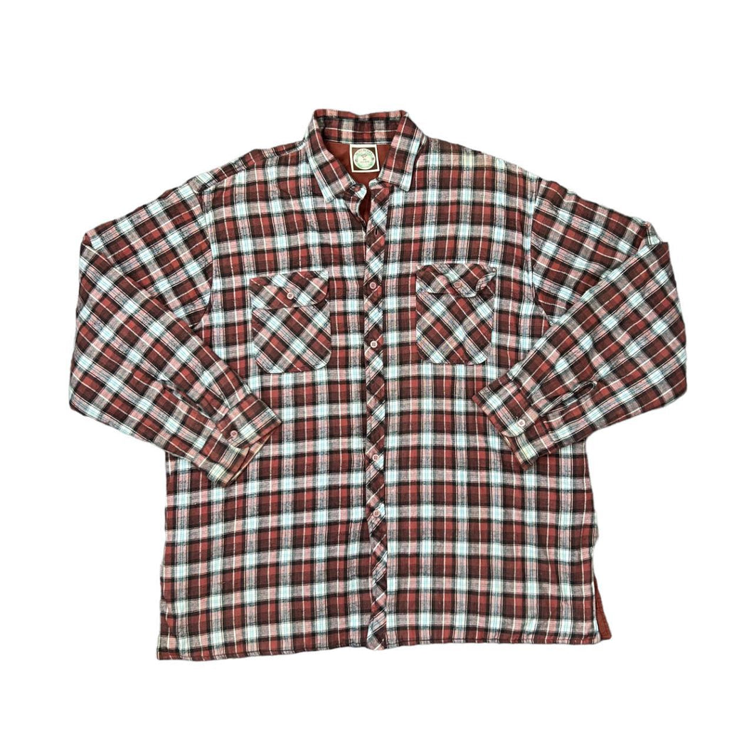 Vintage 90's MOREBERRY Lumberjack Tartan Plaid Check Padded Flannel Over Shirt Jacket