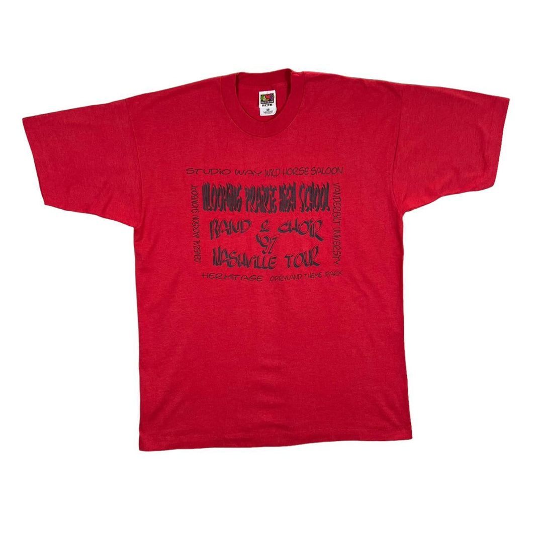 Vintage BLOOMING PRAIRIE HIGH SCHOOL (1997) Band & Choir Souvenir Graphic Single Stitch T-Shirt