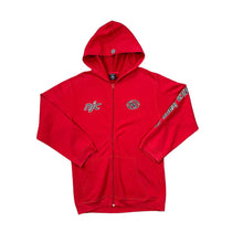 Load image into Gallery viewer, NAUTICA JEANS CO. &quot;NJC&quot; Big Logo Spellout Graphic Red Zip Hoodie
