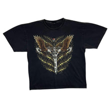 Load image into Gallery viewer, ROCK CHANG Gothic Fantasy Biker Eagle Sword Graphic Black T-Shirt
