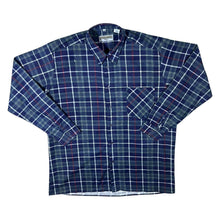 Load image into Gallery viewer, Vintage Southwest Castle Tartan Plaid Check Cotton Long Sleeve Flannel Shirt
