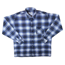 Load image into Gallery viewer, Vintage Vesta Italian Collection Blue White Plaid Check Long Sleeve Cotton Flannel Shirt

