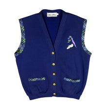 Load image into Gallery viewer, Vintage 90&#39;s ALICE COLLINS Cottage Core Check Trim Button Cardigan
