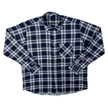 Load image into Gallery viewer, Vintage Black White Plaid Check Long Sleeve Cotton Flannel Shirt
