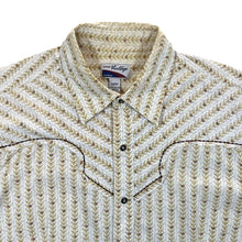 Load image into Gallery viewer, Rare Vintage Denim Friendly Cowboy Western Floral Patterned Long Sleeve Popper Shirt
