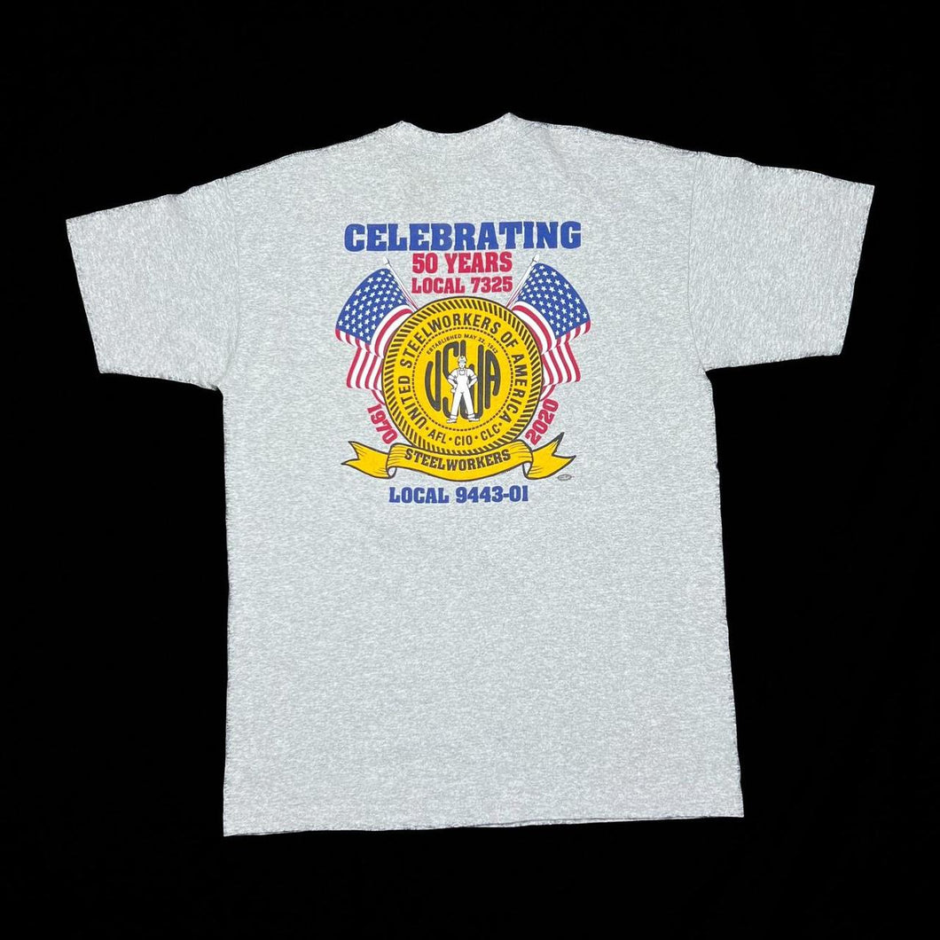 Bayside UNITED STEELWORKERS OF AMERICA “50 Years” Souvenir Graphic T-Shirt