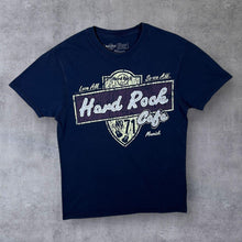 Load image into Gallery viewer, Hard Rock Cafe "Munich" Souvenir Embroidered Logo Graphic Navy Blue T-Shirt
