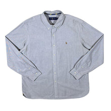 Load image into Gallery viewer, Ralph Lauren Classic Grey Blue Long Sleeve Cotton Button-Up Shirt
