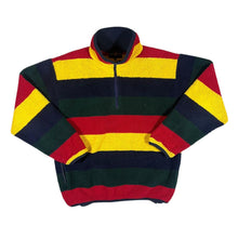 Load image into Gallery viewer, Vintage 90&#39;s JEAN PAUL Bold Multi Colour Block Striped 1/4 Zip Pullover Fleece Sweatshirt
