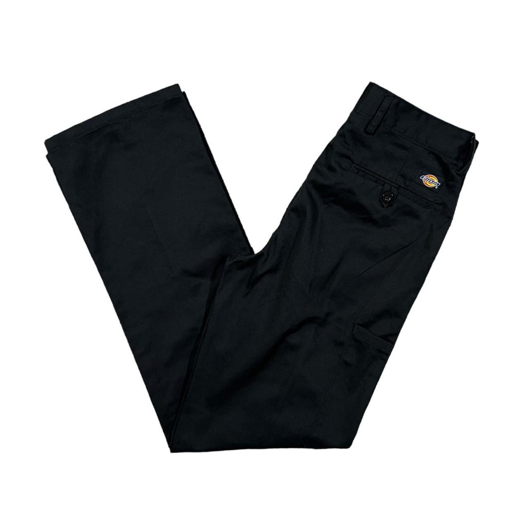 DICKIES REDHAWK Classic Black Front Pleat Straight Leg Worker Skater Trousers