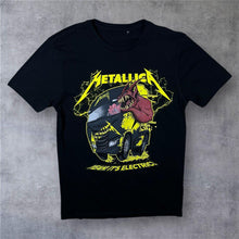 Load image into Gallery viewer, Metallica "Yeah It's Electric" Thrash Heavy Metal European Tour Music Band Black T-Shirt
