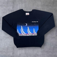 Load image into Gallery viewer, Vintage 90's Lake George , N.Y. USA Souvenir Graphic Black Crewneck Sweatshirt
