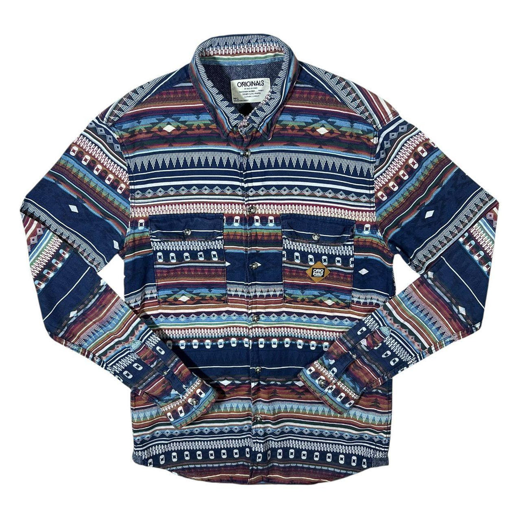 Jack & Jones Originals Aztec Crazy Patterned Long Sleeve Cotton Flannel Shirt