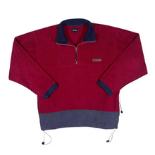 Load image into Gallery viewer, Vintage VAN VAAN Colour Block Red 1/4 Zip Fleece Sweatshirt
