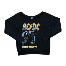 Load image into Gallery viewer, AC/DC &quot;World Tour &#39;79&quot; Logo Spellout Graphic Hard Rock Band Wide Neck Sweatshirt
