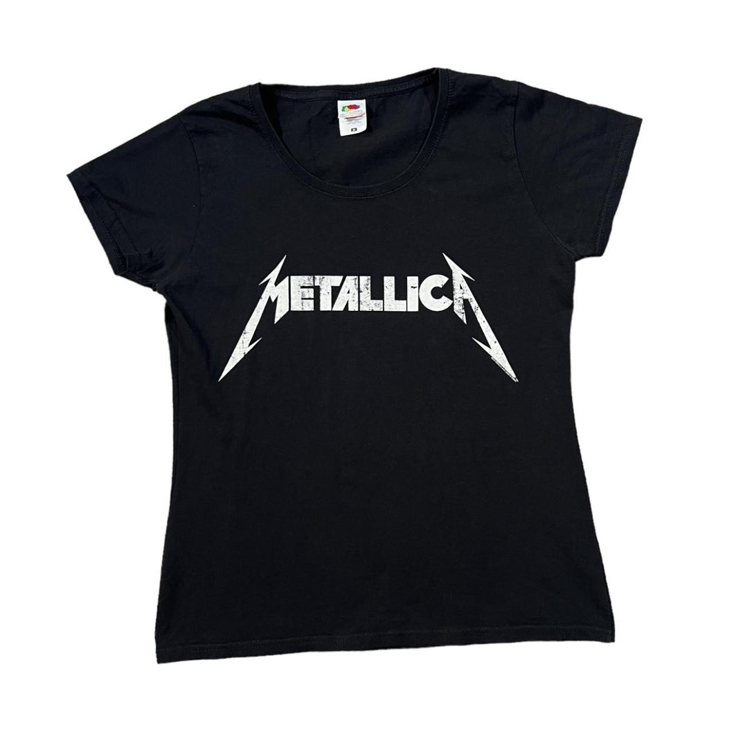 METALLICA Classic Logo Spellout Graphic Thrash Heavy Metal Band T-Shirt