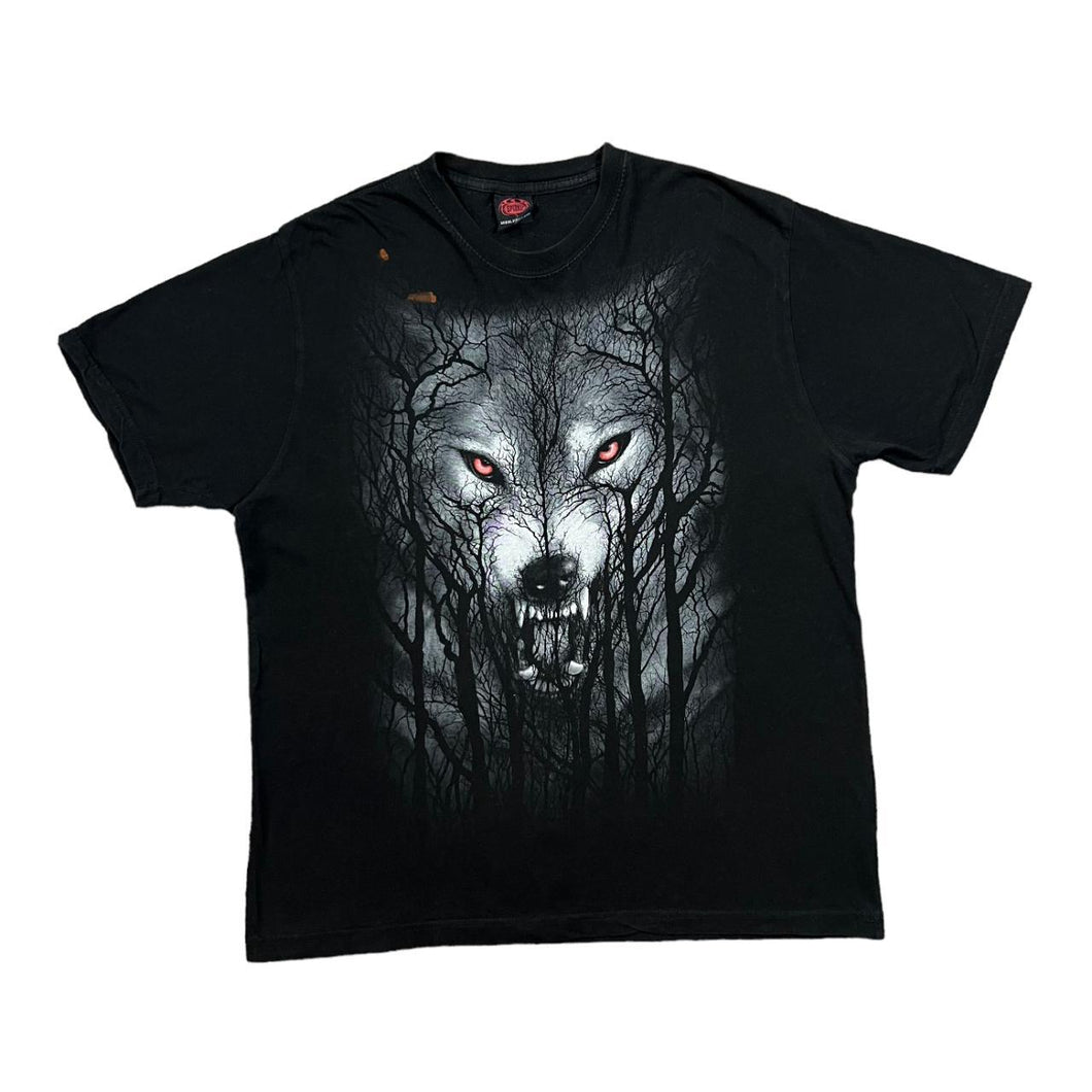 SPIRAL DIRECT Gothic Fantasy Wolf Forest Graphic T-Shirt