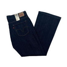 Load image into Gallery viewer, LEVI’S 545 Low Rise Slim Fit Boot Cut Stretch Dark Blue Denim Jeans
