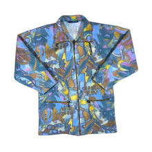 Load image into Gallery viewer, Vintage Crazy Abstract Patterned Zip Fleece Sweatshirt

