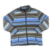 Load image into Gallery viewer, Early 00&#39;s Fairisle Crazy Patterned Zip Fleece Sweatshirt
