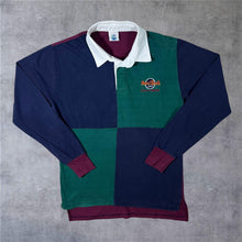 Load image into Gallery viewer, Vintage Hard Rock Cafe "Kuala Lumpur" Embroidered Colour Block Long Sleeve Polo Shirt
