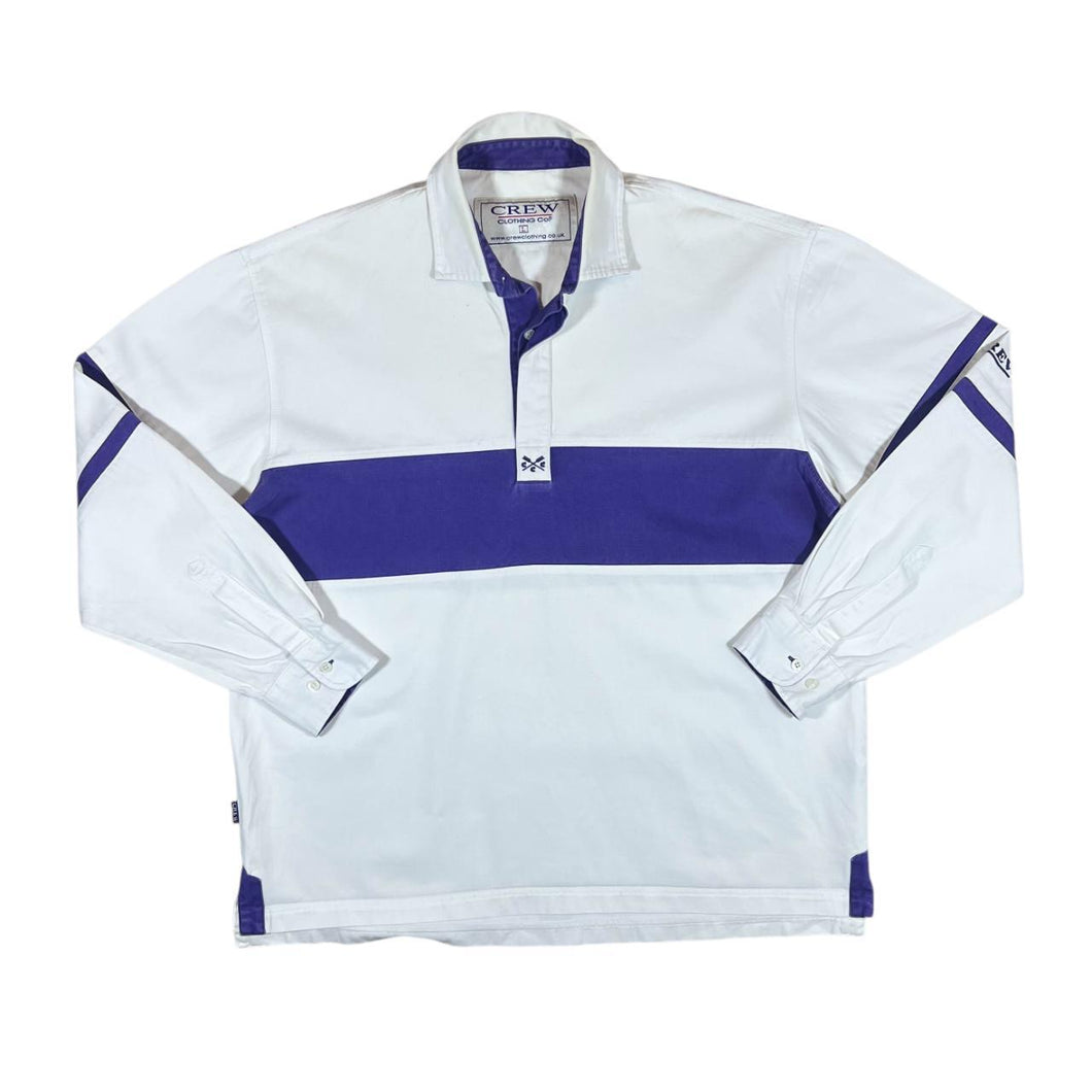 CREW CLOTHING CO. Classic Colour Block Cotton Long Sleeve Deck Polo Shirt