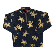 Load image into Gallery viewer, Vintage MATCH SPORTSWEAR Teddy Bear Patterned 1/4 Zip Pullover Fleece Sweatshirt
