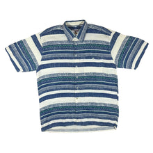 Load image into Gallery viewer, Vintage 90's TALK OF THE TOWN Patterned Striped Short Sleeve Flannel Shirt
