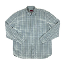 Load image into Gallery viewer, Vintage LEVI&#39;S RED TAB Classic Blue Plaid Check Long Sleeve Cotton Shirt
