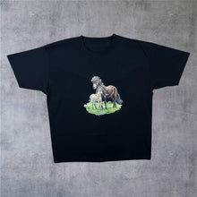 Load image into Gallery viewer, Target Transfers (1998) Horse Pony Animal Nature Wildlife Graphic Black T-Shirt
