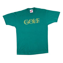 Load image into Gallery viewer, Vintage 90&#39;s Jerzees GOLF Embroidered Spellout Green Single Stitch T-Shirt
