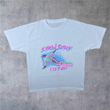 Load image into Gallery viewer, Snow Surf (1988) “It’s Fun” Neon Snow Sports Spellout Graphic White T-Shirt
