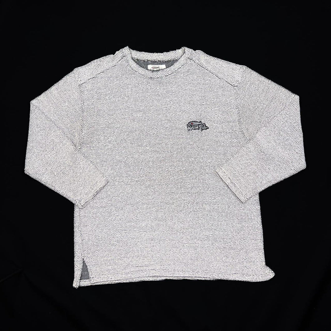 Early 00's WEIRD FISH Classic Embroidered Mini Logo Heavy Cotton Crewneck Sweatshirt