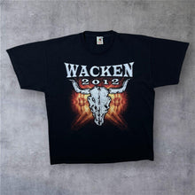 Load image into Gallery viewer, Wacken 2012 Heavy Metal Hard Rock Festival Music Band Lineup Black T-Shirt
