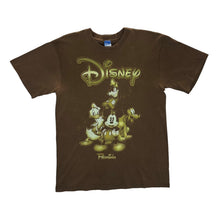 Load image into Gallery viewer, Early 00&#39;s DISNEY &quot;Florida&quot; Character Souvenir Spellout Graphic Brown T-Shirt
