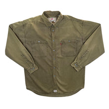 Load image into Gallery viewer, Vintage Levi&#39;s Khaki Green Long Sleeve Button-Up Heavy Cotton Shirt
