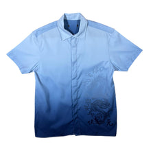 Load image into Gallery viewer, Early 00&#39;s Gothic Y2K Dragon Graphic Blue Gradient Short Sleeve Shirt
