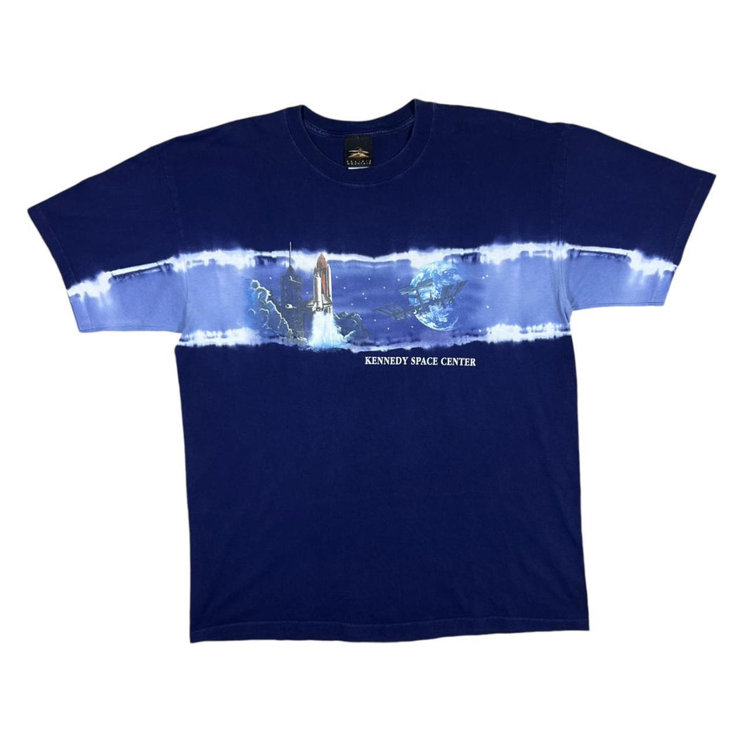Vintage Prairie Mountain KENNEDY SPACE CENTER Souvenir NASA Tie Dye Graphic T-Shirt