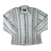 Load image into Gallery viewer, Vintage 90's Picdor Grey White Multi Striped Long Sleeve Shirt
