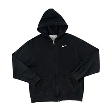 Load image into Gallery viewer, NIKE Classic Embroidered Mini Swoosh Logo Black Zip Hoodie
