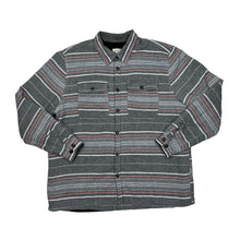 Load image into Gallery viewer, VSTR Blanked Striped Sherpa Teddy Fleece Lined Flannel Over Shirt
