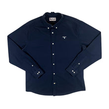 Load image into Gallery viewer, Barbour &quot;Tailored Fit&quot; Classic Navy Blue Mini Logo Long Sleeve Button-Up Cotton Shirt
