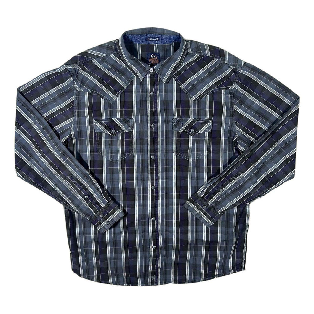 Moonshine Spirit By Brad Paisley Western Style Check Popper Long Sleeve Cotton Shirt