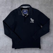 Load image into Gallery viewer, Rugby Heritage New Zealand All Blacks Rugby Long Sleeve Black Polo Shirt
