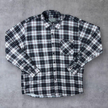 Load image into Gallery viewer, Vintage Pradizo Grey Red White Plaid Check Long Sleeve Cotton Flannel Shirt
