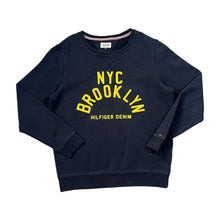 Load image into Gallery viewer, HILFIGER DENIM Tommy Hilfiger "NYC Brooklyn" Graphic Spellout Crewneck Sweatshirt
