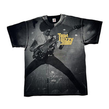 Load image into Gallery viewer, THIN LIZZY Phil Lynott All-Over Spellout Print Graphic Blues Hard Rock Band T-Shirt
