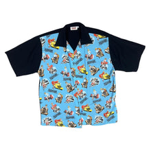 Load image into Gallery viewer, Vintage HOT ROCKIN (2005) Pinup Girl Rockabilly Open Collar Short Sleeve Shirt
