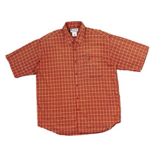 Load image into Gallery viewer, COLUMBIA SPORTSWEAR &quot;Titanium&quot; Red Orange Plaid Check Short Sleeve Shirt
