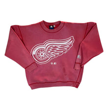 Load image into Gallery viewer, Vintage Starter (1994) NHL Detroit Red Wings Ice Hockey Graphic Faded Red Sweatshirt
